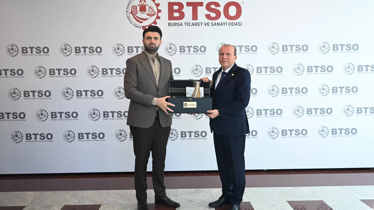 Uludağ OSB y&ouml;netiminden BTSO'ya hayırlı olsun ziyareti