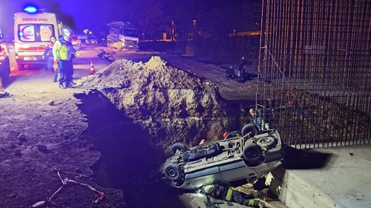 Eskişehir'de yol çalışması faciası! Çukura düşen otomobilde 1 kişi hayatını kaybetti