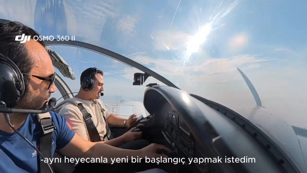 Bursa'da g&ouml;ky&uuml;z&uuml;nde unutulmaz evlilik teklifi! 4 bin 500 feet y&uuml;kseklikte telsizden "Benimle evlenir misin?" diye sordu