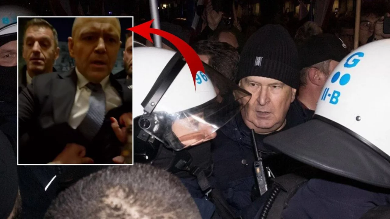 İnanılmaz g&ouml;r&uuml;nt&uuml;ler! AB &uuml;lkesindeki kaosta Cumhurbaşkanı ile hakim birbirine girdi