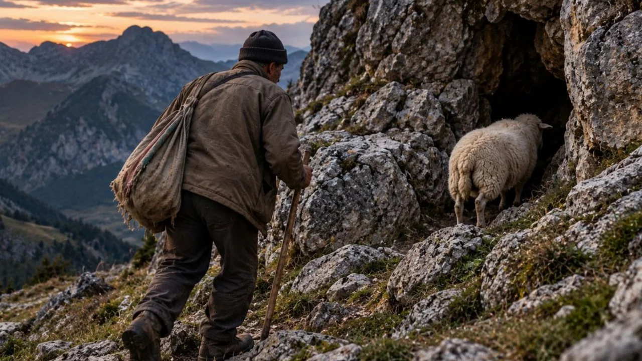 Sürüden ayrılan koyunun peşine düştü! Hayatının sürprizini yaşadı