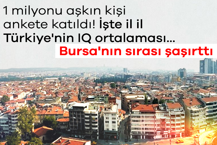 1 milyonu aşkın kişi ankete katıldı! İşte il il Türkiye'nin IQ ortalaması: Bursa'nın sırası şaşırttı