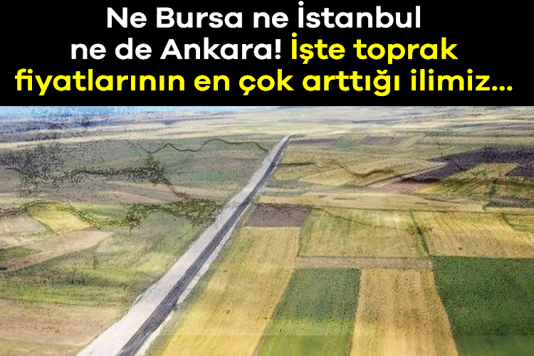 Ne Bursa ne İstanbul ne de Ankara! İşte toprak fiyatlarının en çok arttığı ilimiz...