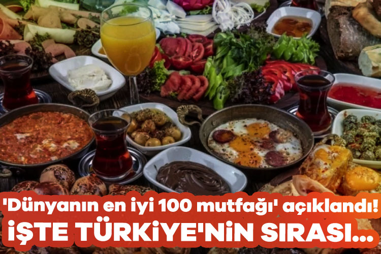 'Dünyanın en iyi 100 mutfağı' açıklandı! İşte Türkiye'nin sırası...