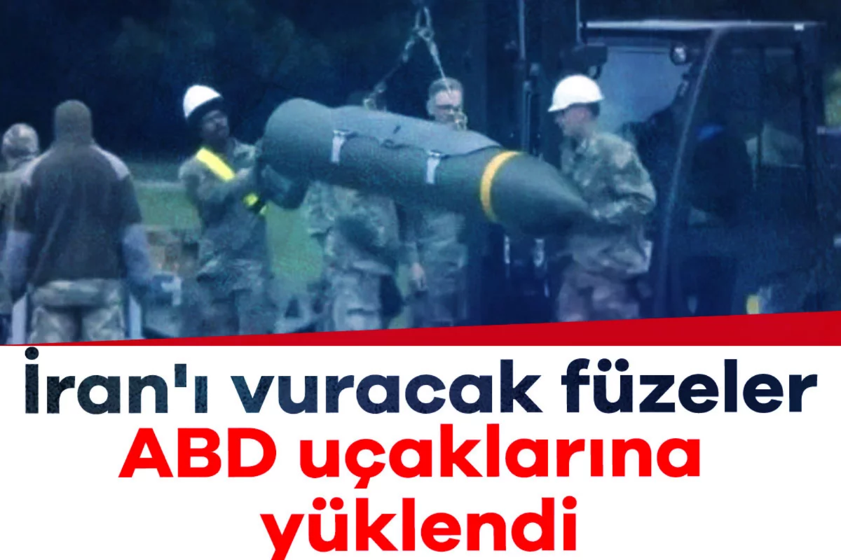 Görüntüler İngiltere'den! İran'ı vuracak füzeler ABD uçaklarına yüklendi