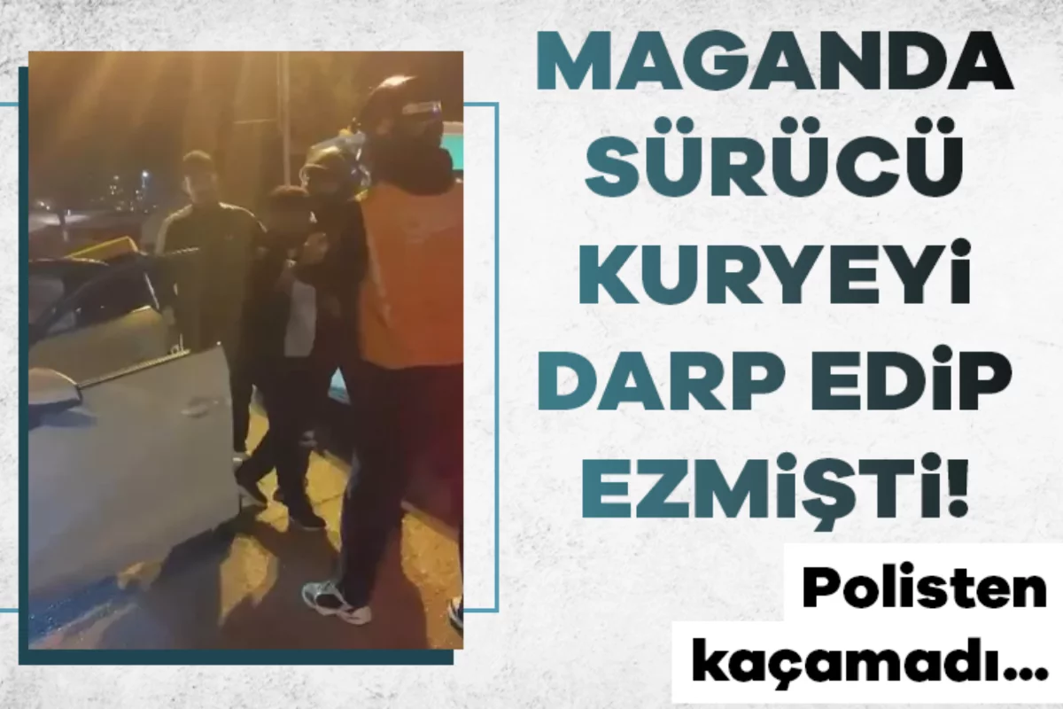 Maganda sürücü kuryeyi darp edip ezmişti! Polisten kaçamadı...