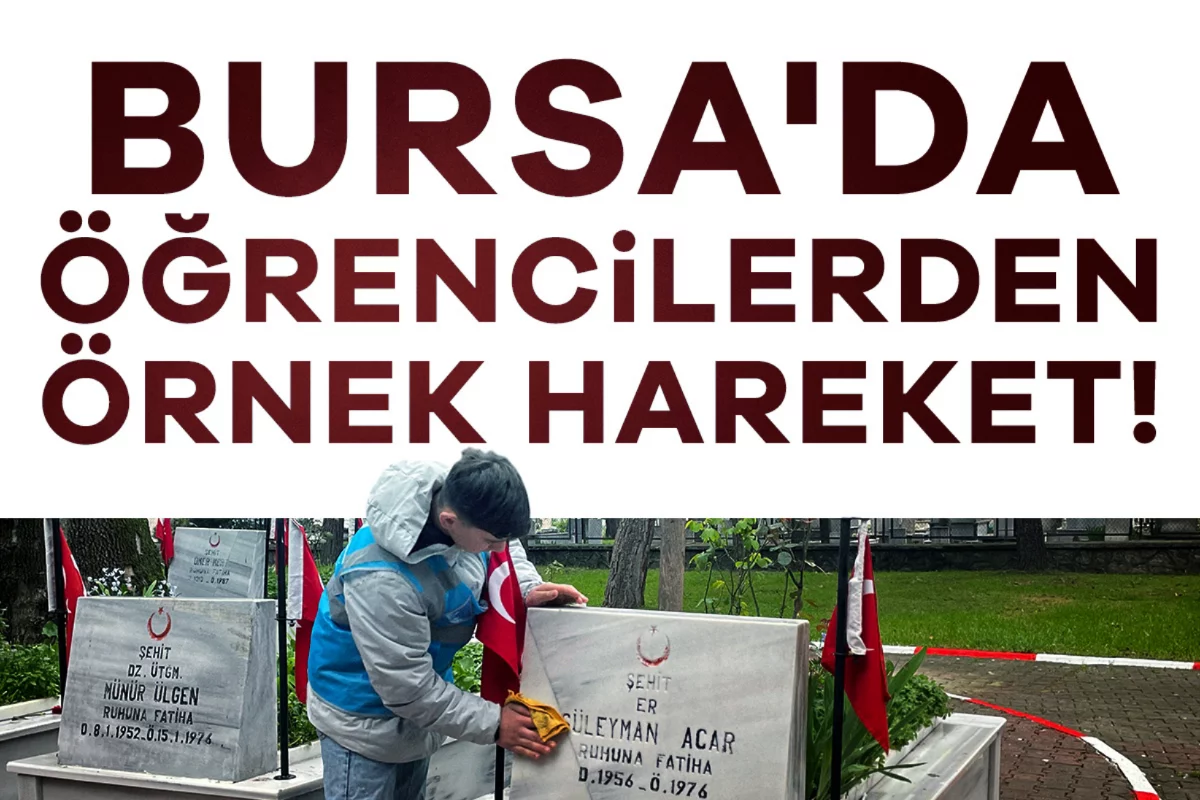 Bursa'da öğrencilerden örnek hareket!