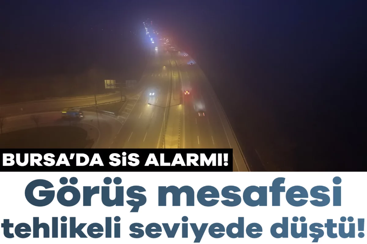 Bursa'da sis: Mudanya yolunda görüş mesafesi düştü