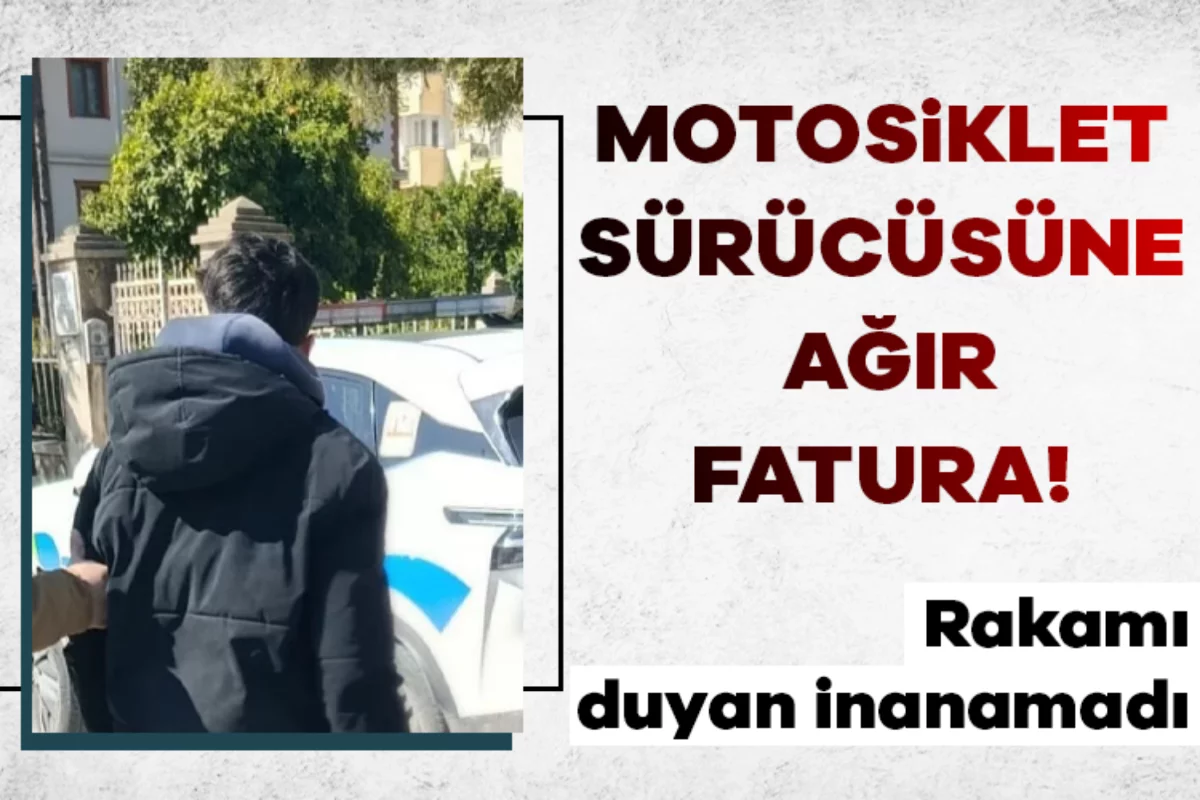 Motosiklet sürücüsüne para cezası şoku!