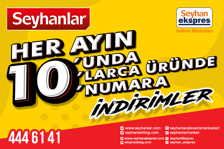 Her ayın 10'unda yüzde 10 indirim Bursalılar için Seyhanlar'da...