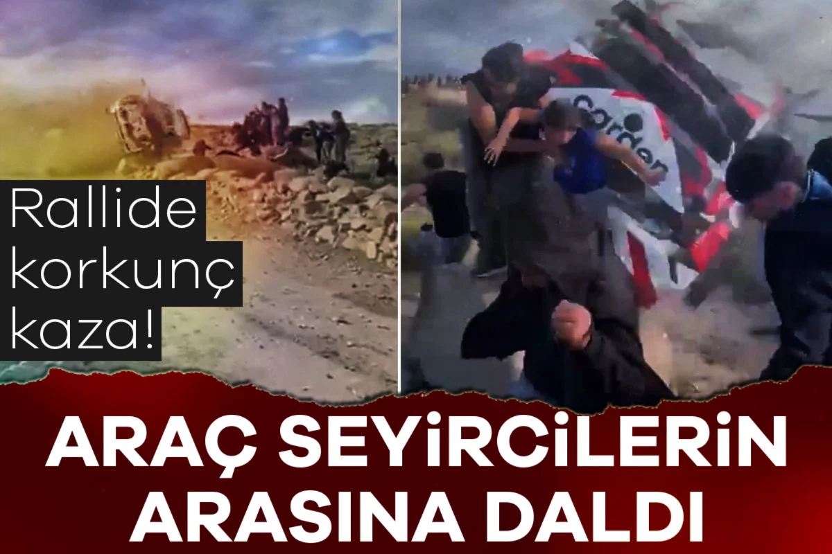 Rallide korkunç kaza! Araç seyircilerin arasına daldı