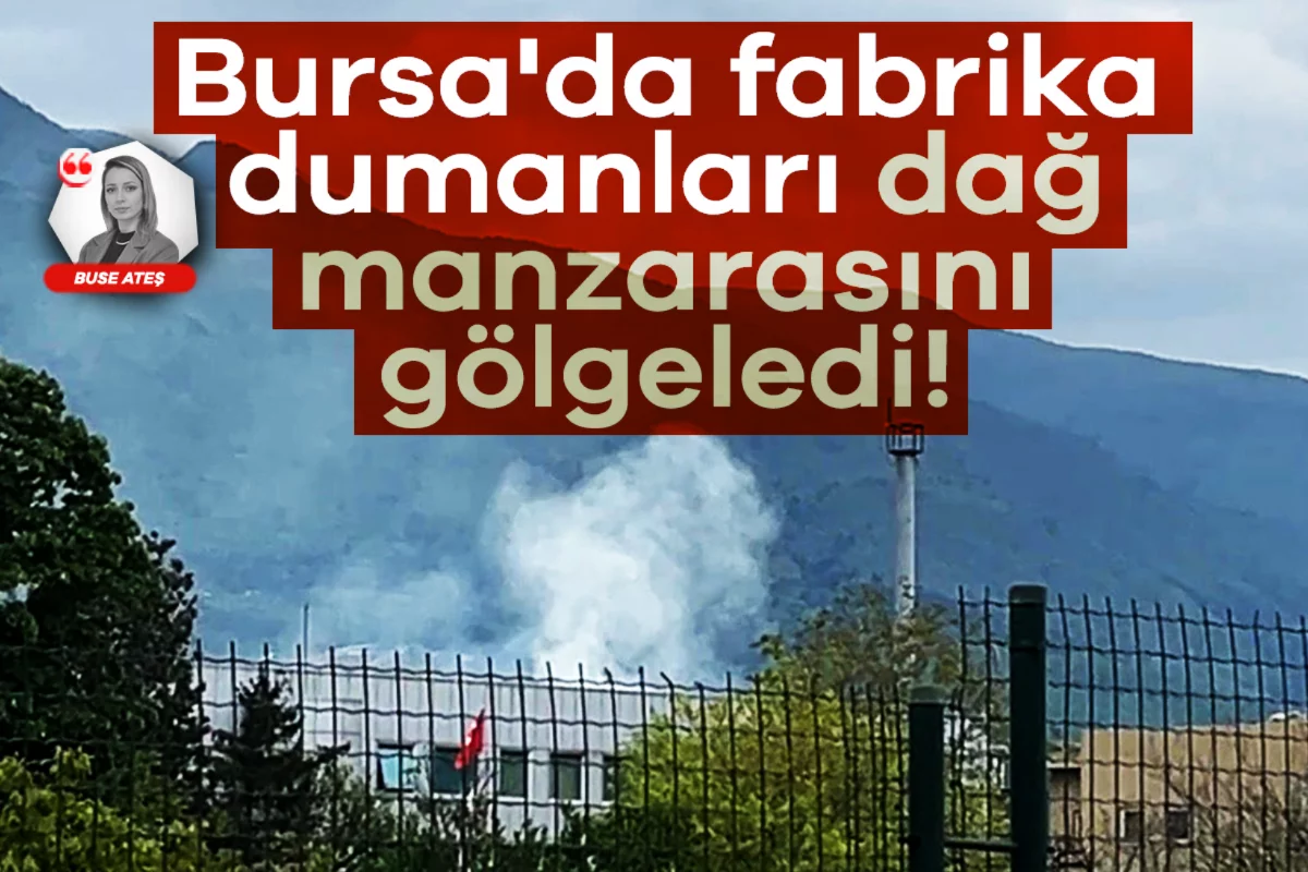 Bursa'da fabrika dumanları dağ manzarasını gölgeledi!
