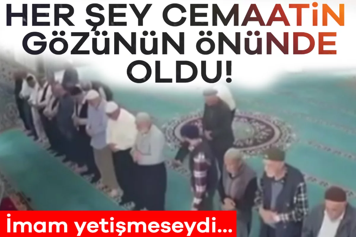 Her şey cemaatin gözünün önünde oldu! İmam yetişmeseydi...