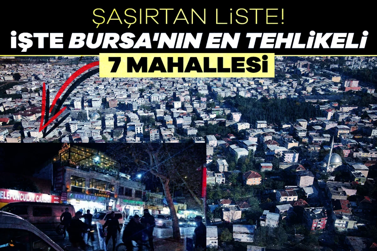 Şaşırtan liste! İşte Bursa'nın en tehlikeli ...