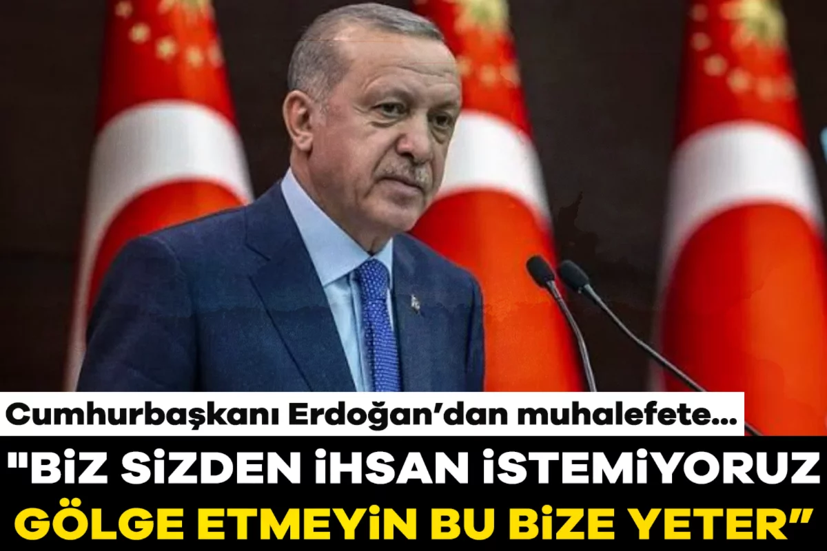 Cumhurbaşkanı Erdoğan'dan muhalefete: "Gölge etmeyin bu bize yeter "
