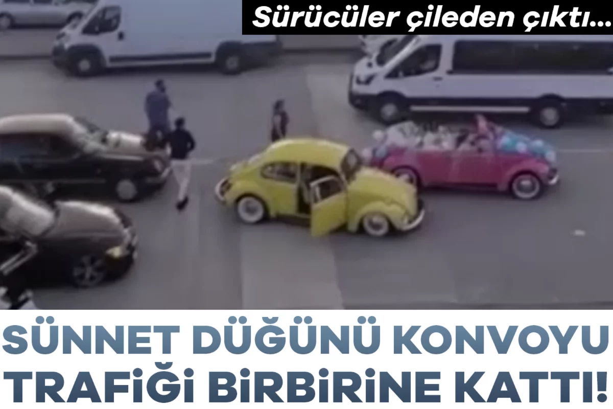 Ankara'da sünnet düğünü konvoyu trafiği felç etti!