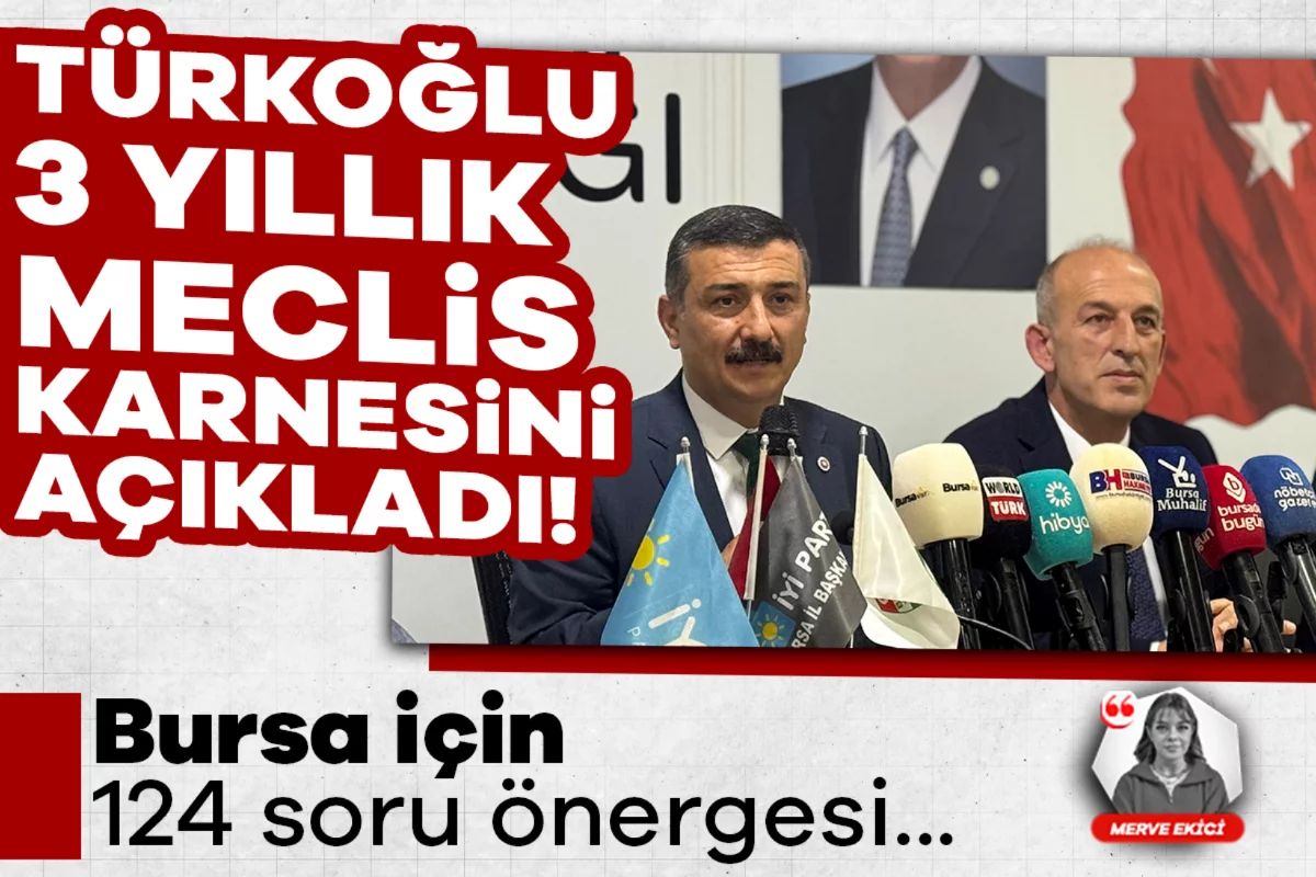 Selçuk Türkoğlu 3 yıllık Meclis karnesini açıkladı! Bursa için 124 soru önergesi...