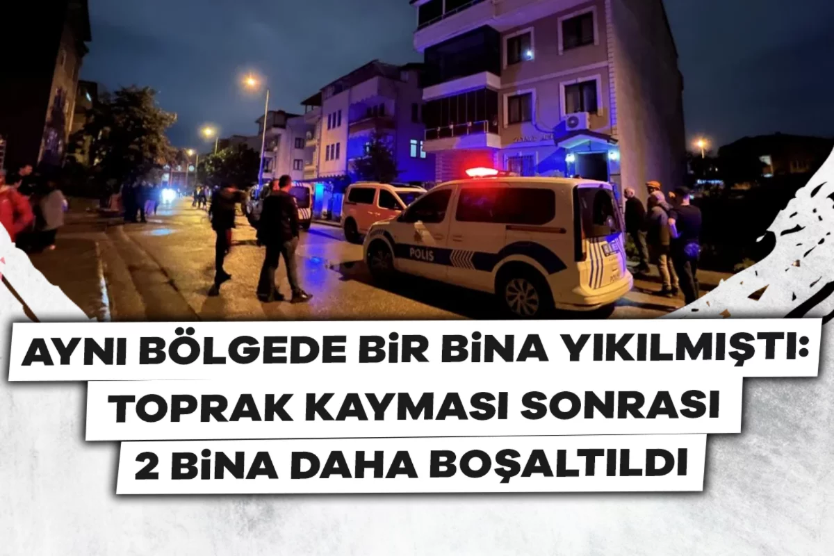 Aynı bölgede bir bina yıkılmıştı: Kocaeli'de toprak kayması sonrası 2 bina boşaltıldı