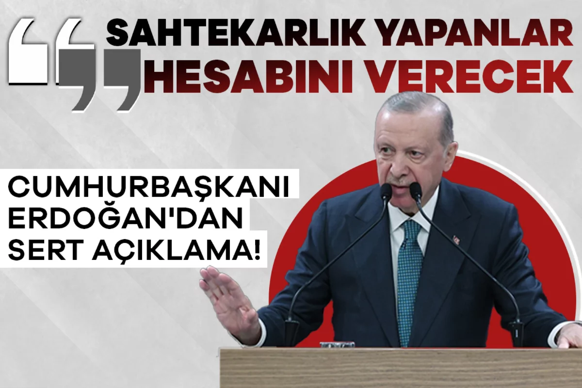 Cumhurbaşkanı Erdoğan'dan sert açıklama: Sahtekarlık yapanlar hesabını verecek