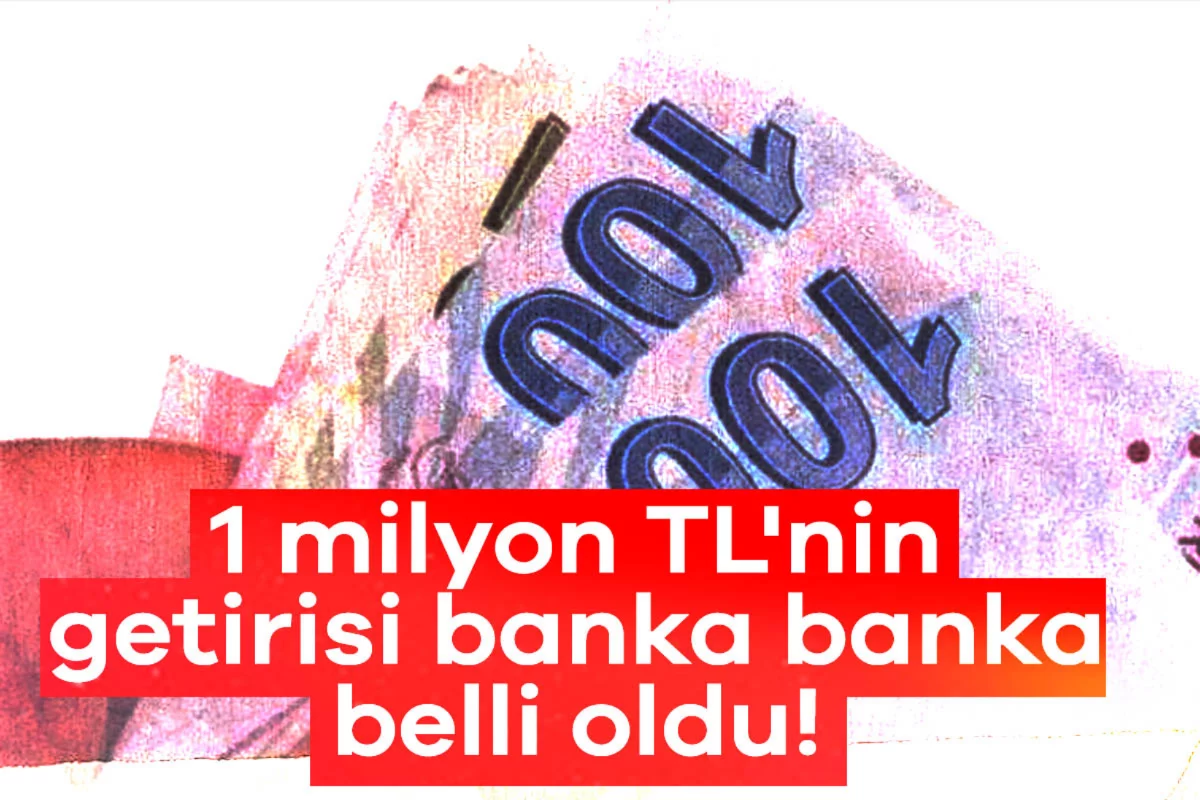 1 milyon TL'nin getirisi banka banka belli o...