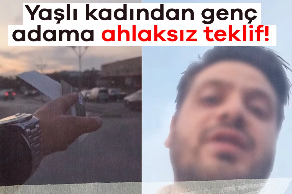 Yaşlı kadından genç adama ahlaksız teklif!