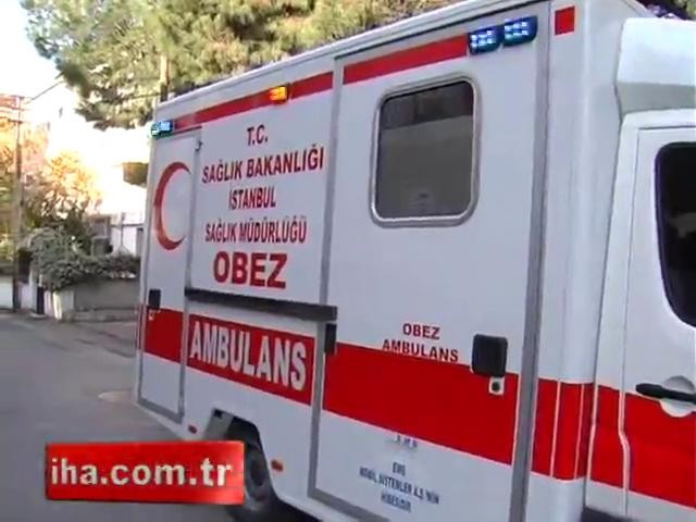 Obez hastası 'itfaiye' ile hastaneye kaldırıldı