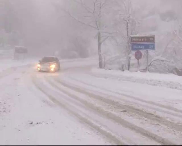 Uludağ Yolu'nda beyaz çile