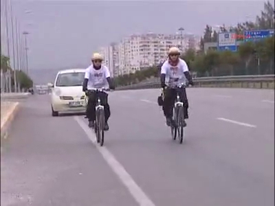 Baba-oğul 12 günde 620 kilometre pedal çevirdi