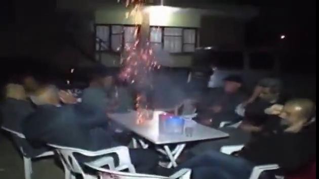Osmaniye`de havai fişek masaya düştü