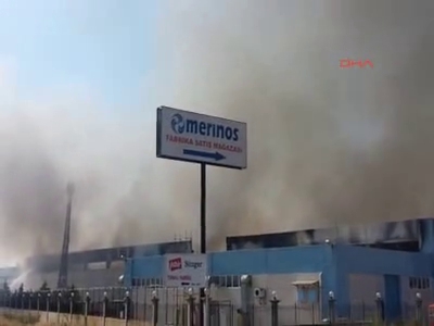 Merinos fabrikasında yangın
