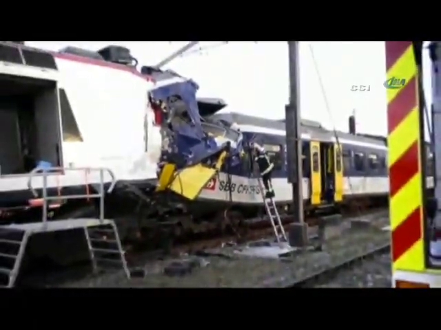 İsviçre'de tren kazası