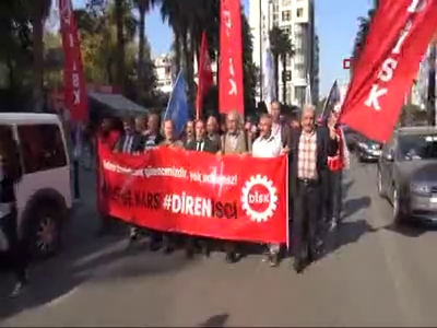 Kıdem tazminatı için yürüdüler
