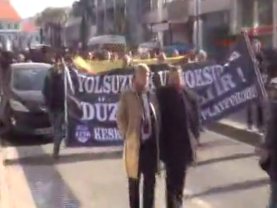 Memurların Halkbank protestosu