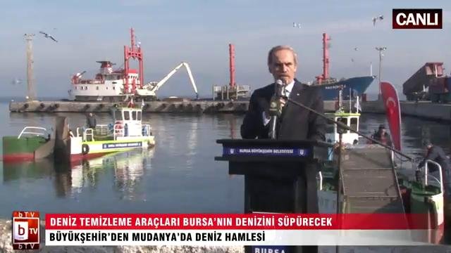 Deniz temizleme araçları Bursa'nın denizini süpürecek