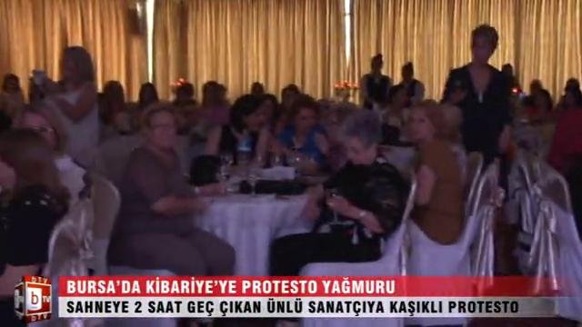 Bursa'da Kibariye'ye kaşıklı-kepçeli protesto
