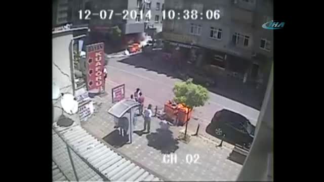 Zeytinburnu'ndaki patlama saniye saniye kamerada