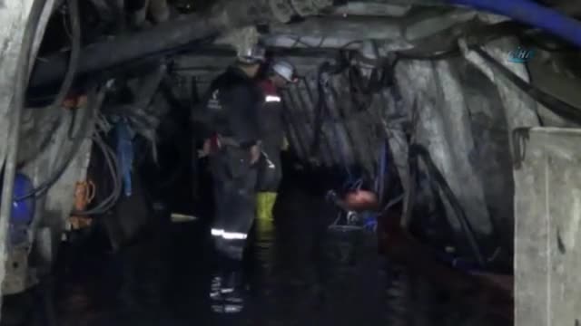 O madendeki kurtarma çalışmaları böyle görüntülendi