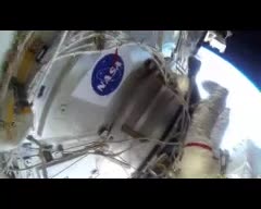 Astronotların uzay yürüyüşü 'GoPro' kamerasında