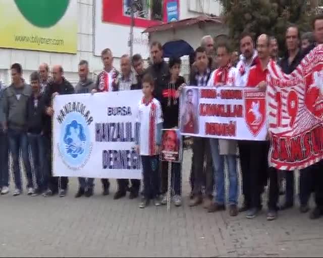 Bursa'da Samsunspor taraftarı TFF yönetimini istifaya çağırdı