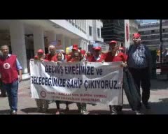 Bursa'da emekliler eylemde!