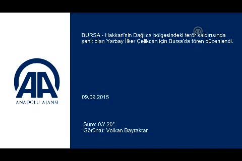 Bursa'da Şehit Yarbay Çelikcan için tören düzenlendi