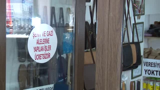 Bursa'da şehit ve gazi ailelerine ücretsiz ayakkabı tamiri