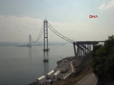 Kocaeli Körfez Köprüsü inşaatı hızla ilerliyor