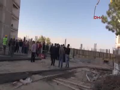 Nevşehir'de inşaat çöktü 3 yaralı