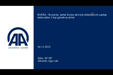 Bursa'da sahte altınla dolandırıcılık