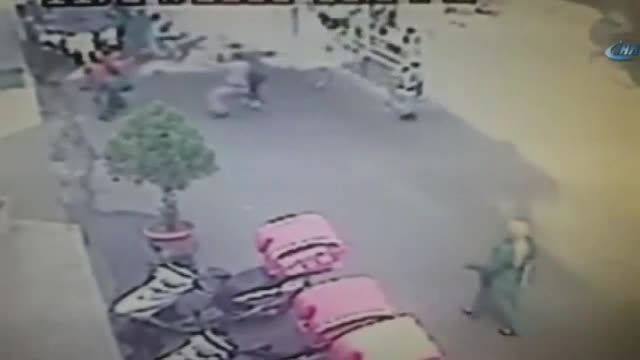 Gaspçılara meydan dayağı kamerada