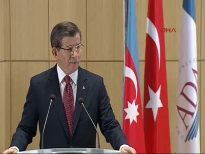 Başbakan Davutoğlu Azerbaycan Diplomasi Akademesi'nde konuştu