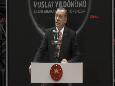 Cumhurbaşkanı Erdoğan ve Başbakan Davutoğlu, Şeb-i Arus töreninde konuştu