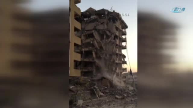 120 kilo patlayıcının yıkamadığı bina tek darbeyle yıkıldı