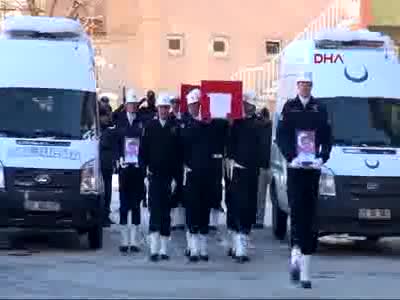 Şehit Polisler törenle memleketlerine uğurlandı